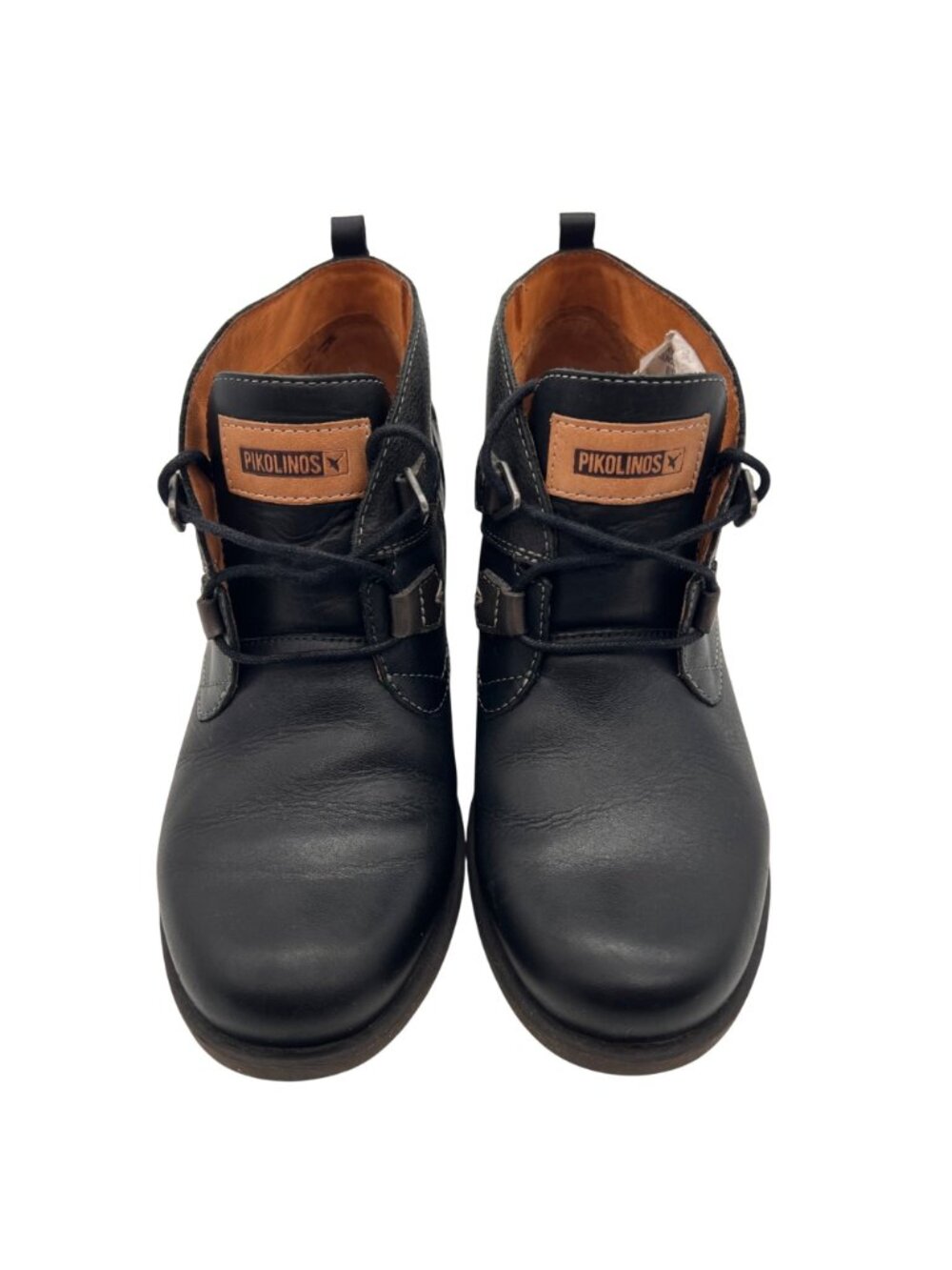 Pikolinos Le Mans Black Leather Ankle Boots Buckle Details Womens 38 EU / 7.5 US - Picture 6 of 16